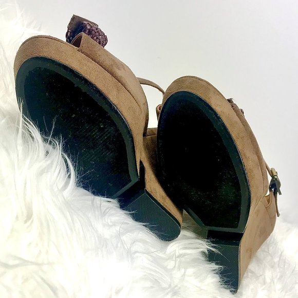 CROWN VINTAGE Platform Wedges, Brown, Size 8M - Picture 8 of 8